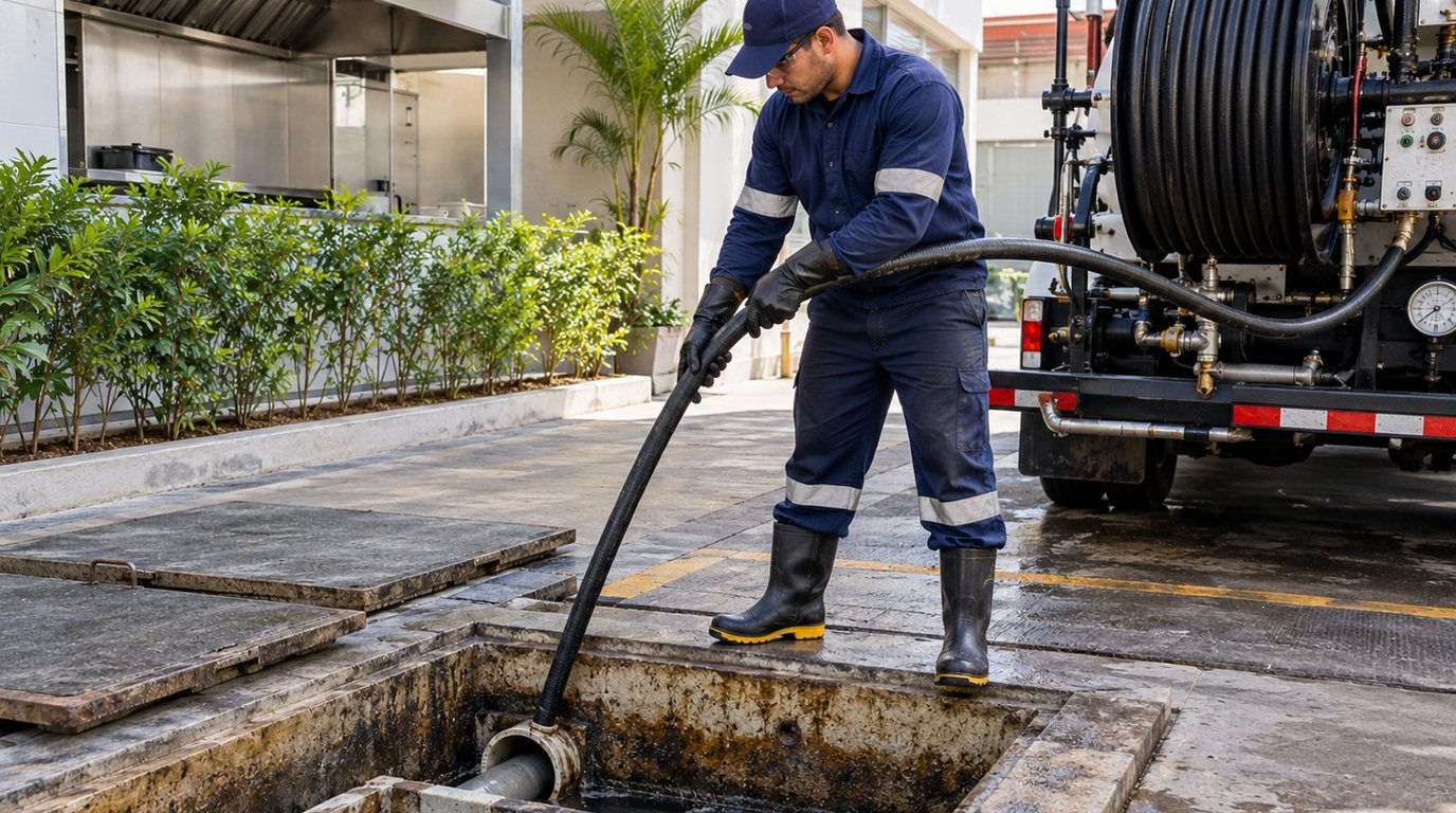 Hidrojateamento de Caixa de Gordura em Ribeirão Preto‑SP