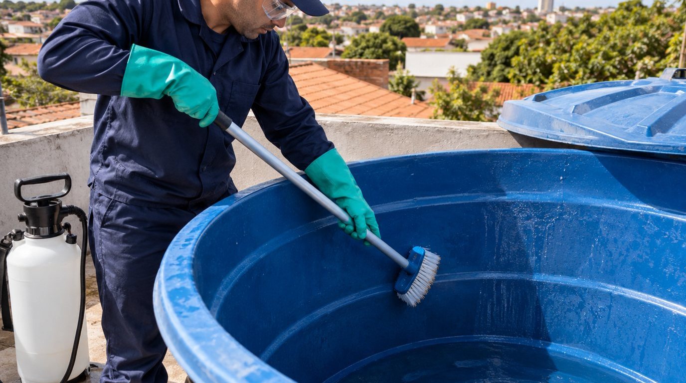 Higienização e Desinfecção da Caixa d'Água em Ribeirão Preto‑SP